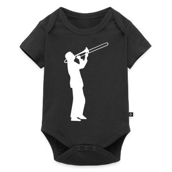 Trombone musical instrument gift - Baby Premium short-sleeve bodysuit - black - Front