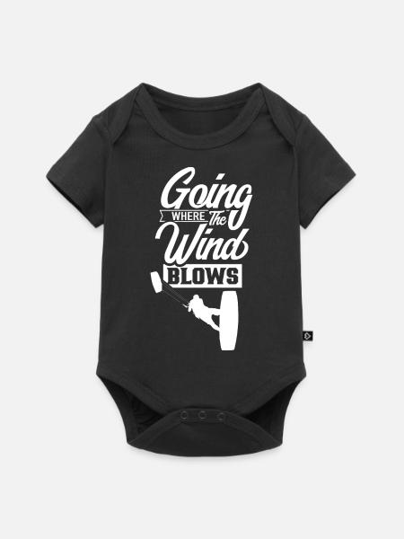 Kitesurfen Kitesurfing Kite Kitesurfer Kitesurf - Baby Premium short-sleeve bodysuit - black