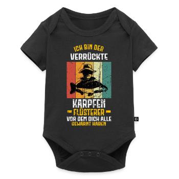 Karpfen Angler Karpfen angeln Fisch - Baby Premium Kurzarmbody - Schwarz - Vorne