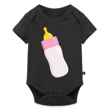 Baby Bottle - Baby Premium short-sleeve bodysuit - black - Front