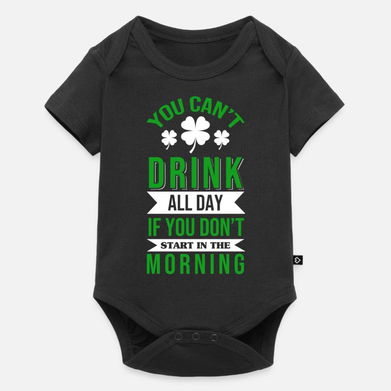 Vous ne pouvez pas boire toute la journée St Patricks Day Clover Sha - Body à manches courtes Premium Bébé - noir