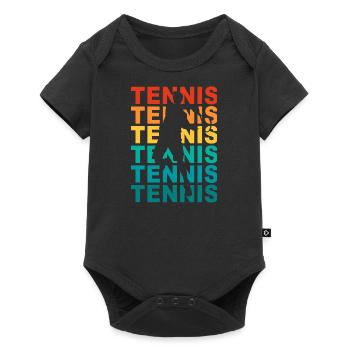 Tennis Font Tennis Player Raquette de tennis - Body à manches courtes Premium Bébé - noir - Devant