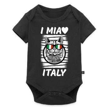 Italy Flag Vintage Italian Flag Used Look - Baby Premium short-sleeve bodysuit - black - Front