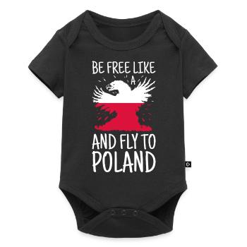 Drapeau de Pologne utilisé Look Polska Drapeau polonais - Body à manches courtes Premium Bébé - noir - Devant