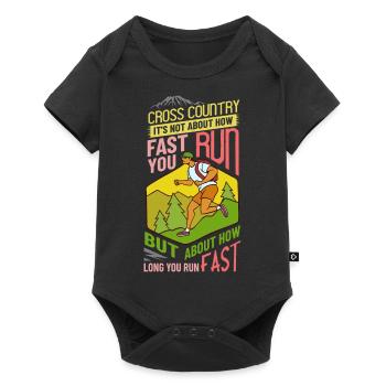 Cross Country Running Crosslauf Geländelauf Laufen - Baby Premium short-sleeve bodysuit - black - Front