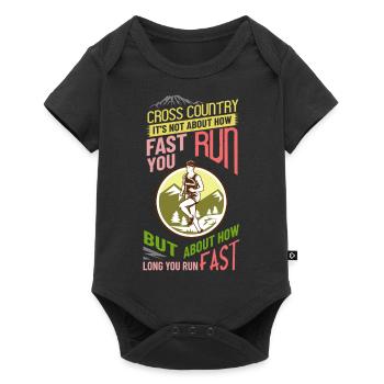 Cross Country Running Crosslauf Geländelauf Laufen - Baby Premium short-sleeve bodysuit - black - Front
