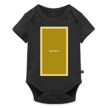 wake me up - Baby Premium Kurzarmbody - Schwarz - Vorne