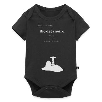 Coordonnées de la ville préférée de Rio de Janeiro - Body à manches courtes Premium Bébé - noir - Devant