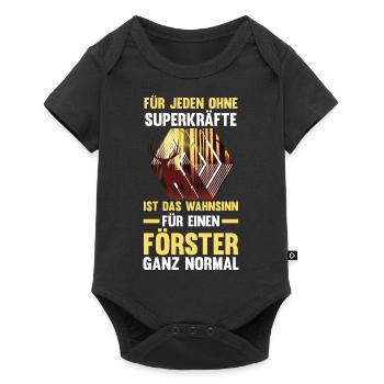 Waldarbeiter Holzfäller Waldarbeit Förster - Baby Premium Kurzarmbody - Schwarz - Vorne
