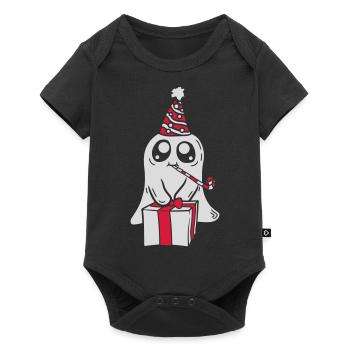 Süßer Geist feiert Geburtstag - Baby Premium Kurzarmbody - Schwarz - Vorne