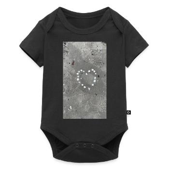Cœur de coquillages - Body à manches courtes Premium Bébé - noir - Devant