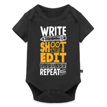 Write Shoot Edit Repeat Filmmaker - Baby Premium short-sleeve bodysuit - black - Front