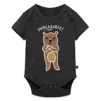 Unbearable Bear (White) - Baby Premium short-sleeve bodysuit - black - Front