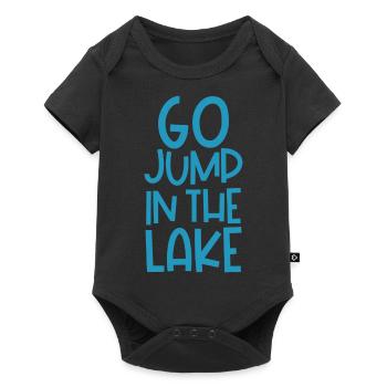Allez sauter dans le lac - Body à manches courtes Premium Bébé - noir - Devant