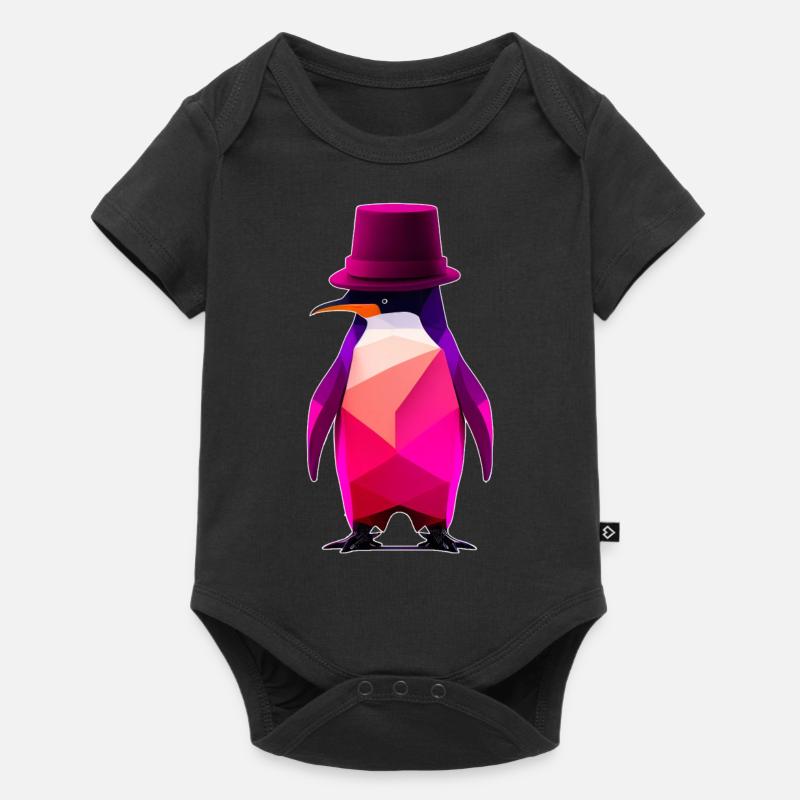 penguin with a hat Ur-Tshirt - Baby Premium Kurzarmbody - Schwarz