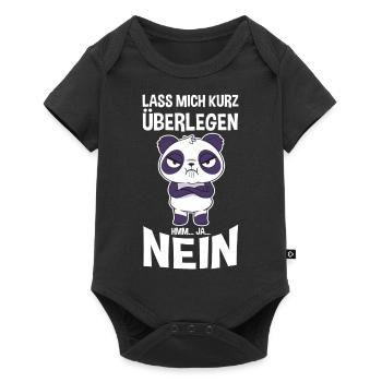 Lass mich kurz überlegen NEIN - Baby Premium Kurzarmbody - Schwarz - Vorne