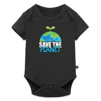 Save the planet - World Environment Day - Baby Premium Kurzarmbody - Schwarz - Vorne