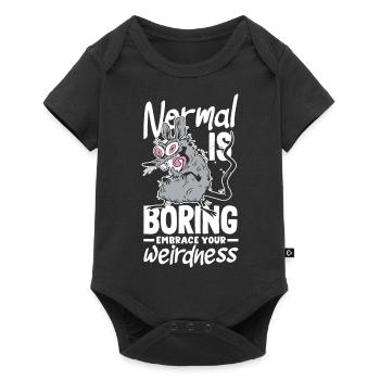Normal est ennuyeux Embrassez votre bizarrerie - Body à manches courtes Premium Bébé - noir - Devant