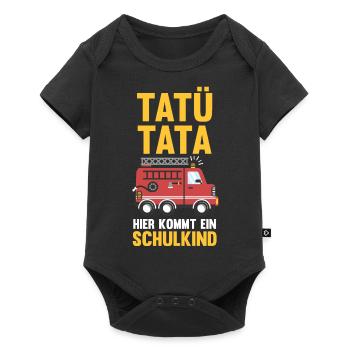 Schulkind Schulbeginn Erste Klasse Feuerwehr Einsc - Baby Premium Kurzarmbody - Schwarz - Vorne