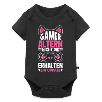 Gamers don't age, they get an update - Baby Premium short-sleeve bodysuit - black - Front