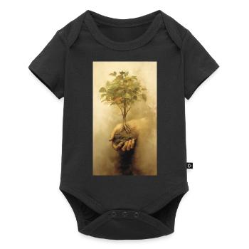 Mutter Natur - Baby Premium Kurzarmbody - Schwarz - Vorne
