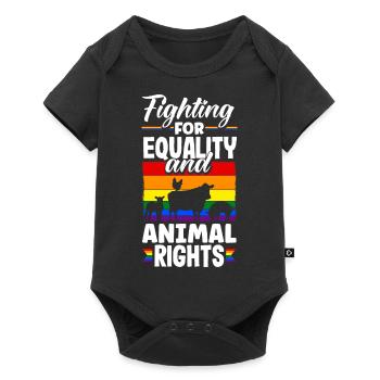 Fighting for equality and animal rights LGBTQ+ - Baby Premium short-sleeve bodysuit - black - Front