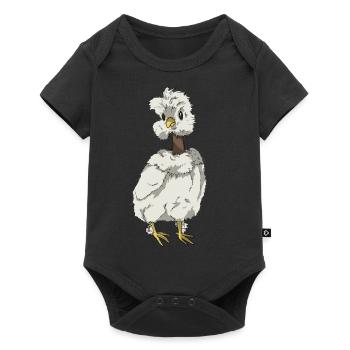 Poulet Chick Soie Poulet Race de poulet à cou nu - Body à manches courtes Premium Bébé - noir - Devant
