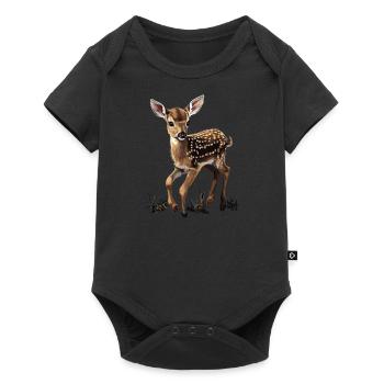Forêt fauve Nature - Body à manches courtes Premium Bébé - noir - Devant