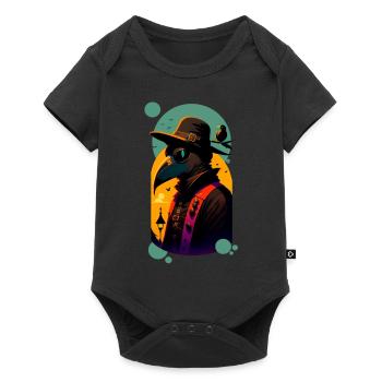 Pestdoktor Comic - Baby Premium Kurzarmbody - Schwarz - Vorne