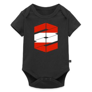 Austria Flag Austria Austrian Flag AT - Baby Premium short-sleeve bodysuit - black - Front