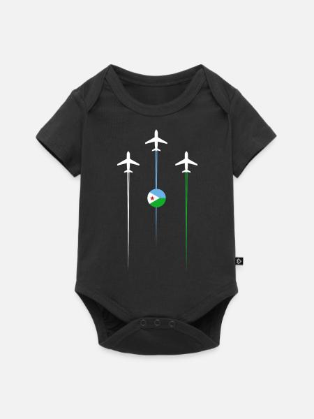 Dschibuti Fluggesellschaft - Baby Premium Kurzarmbody - Schwarz