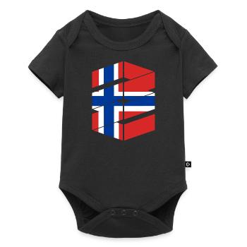 Drapeau de la Norvège Scandinavie Drapeau norvégien - Body à manches courtes Premium Bébé - noir - Devant
