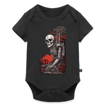 Occulte Steampunk Apocalypse Gothique Squelette Design - Body à manches courtes Premium Bébé - noir - Devant