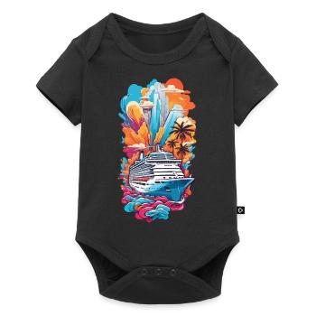 Croisière de rêve en mer et croisière de luxe - Body à manches courtes Premium Bébé - noir - Devant