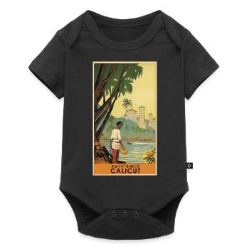 Classic vintage poster of Calicut - Baby Premium short-sleeve bodysuit - black - Front