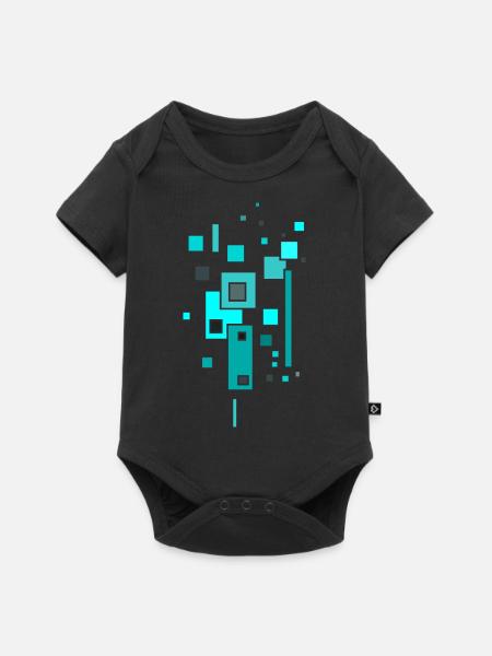 Muster Farben - Baby Premium Kurzarmbody - Schwarz