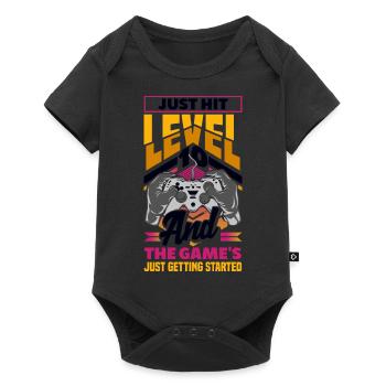 Funny Gamer 10th Birthday Boy Teen Gamer Level 10 - Baby Premium short-sleeve bodysuit - black - Front