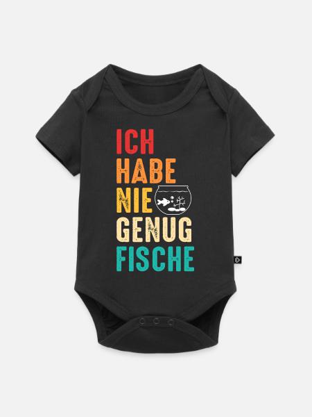 Aquarium Aquaristik Fische - Baby Premium Kurzarmbody - Schwarz