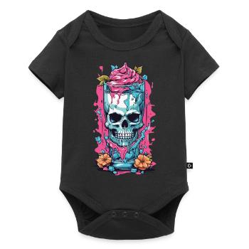 Goth Sundae crâne Weirdcore Pastel gothique - Body à manches courtes Premium Bébé - noir - Devant