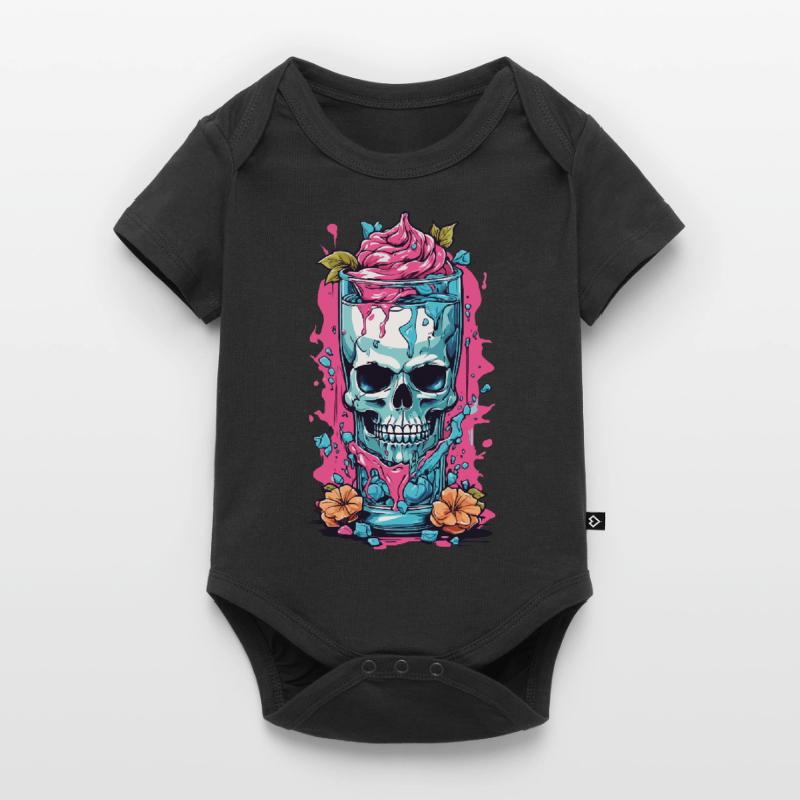 Goth Eisbecher Skull Weirdcore Pastel Gothic Baby Premium Kurzarmbody