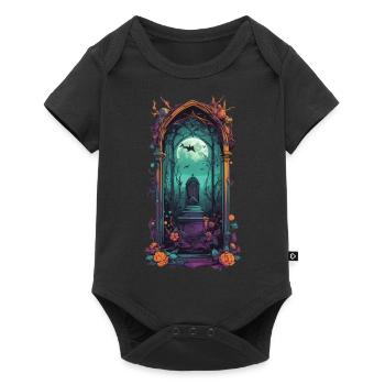 Vintage Gothic Cemetery Pastel Goth Design - Baby Premium short-sleeve bodysuit - black - Front