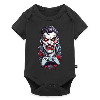 Spooky Halloween Gamer Gaming Design - Baby Premium short-sleeve bodysuit - black - Front