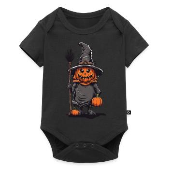 Sorcière citrouille fantôme Halloween Magic Design - Body à manches courtes Premium Bébé - noir - Devant