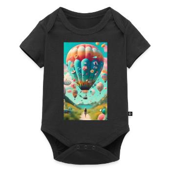 Ballon-Ballon - Baby Premium Kurzarmbody - Schwarz - Vorne