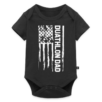 I Love Duathlon Gift - Baby Premium short-sleeve bodysuit - black - Front