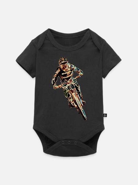MTB MTB Downhill - Baby Premium Kurzarmbody - Schwarz