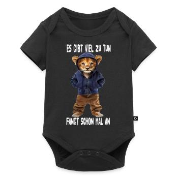 There's a lot to do, let's start - Baby Premium short-sleeve bodysuit - black - Front