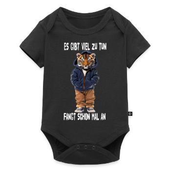 There's a lot to do, let's start - Baby Premium short-sleeve bodysuit - black - Front