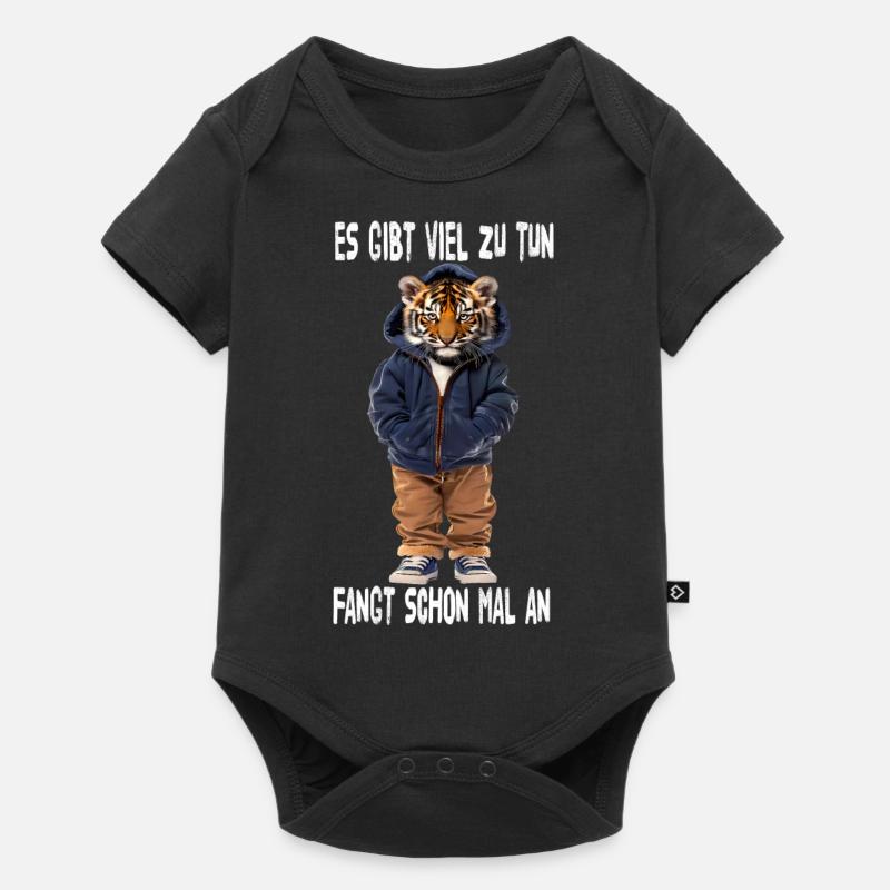 Il y a beaucoup à faire, commençons - Body à manches courtes Premium Bébé - noir