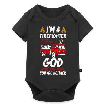 I m A Firefighter I Fear God And My Wife Fire - Baby Premium short-sleeve bodysuit - black - Front